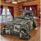 De Leon Collections Bear Camp Woodland Patchwork Quilt Quilted Bedding Set, Multi Color - Twin Size Quilt & 1 Standard Sham